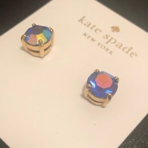 Kate Spade Stud Earrings Blue/Purple Diamond